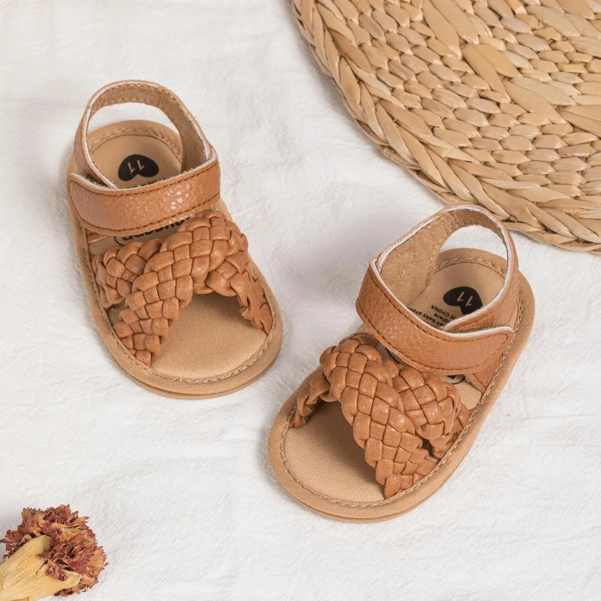 Babelvit Infant Baby Girl Boy Sandals Comfort Premium Summer Outdoor Casual Beach Shoes with Flower Bowknot Anti Slip Rubber Sole Newborn Toddler Prewalker First Walking Shoes
