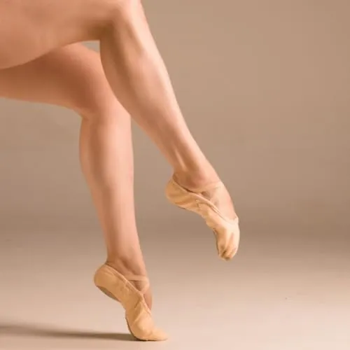 Ballet Shoes for Women, Men & Children, Durable Cotton Canvas, Adjustable Width, Split Sole, 6 Skin Tone Shades