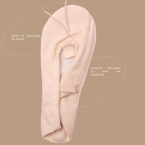 Ballet Shoes for Women, Men & Children, Durable Cotton Canvas, Adjustable Width, Split Sole, 6 Skin Tone Shades
