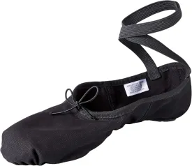 Bloch Women's Dance Men's Pump Split Sole Canvas Ballet Slipper/Shoe, Black, 7.5