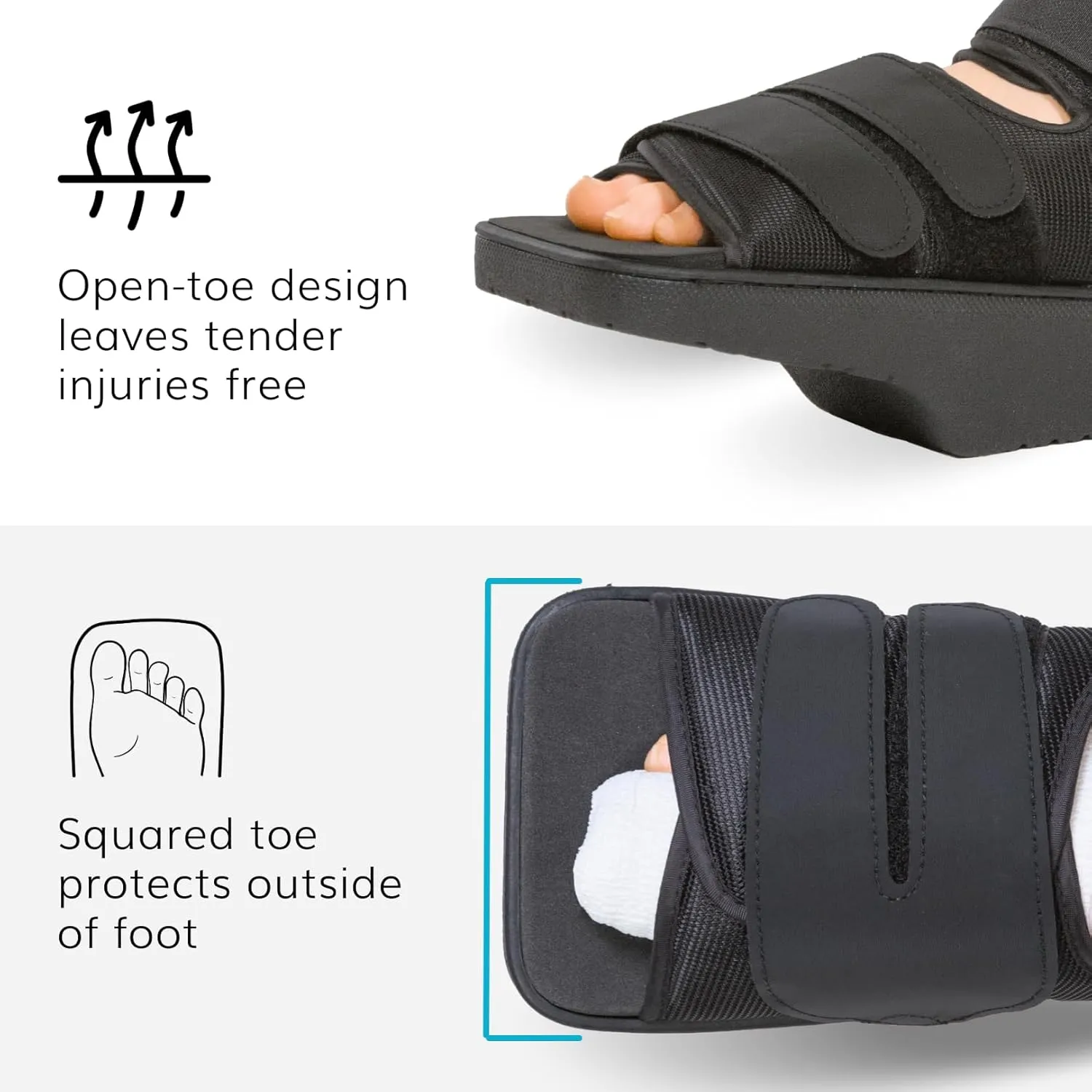 BraceAbility Forefoot Offloading Post-Op Shoe - Non-Weight Bearing Medical Wedge Boot for Diabetic Foot Ulcer, Metatarsal Fracture, Broken Toe, Bunion, Hammer Toe Surgery - Fits Men and Women (XL)