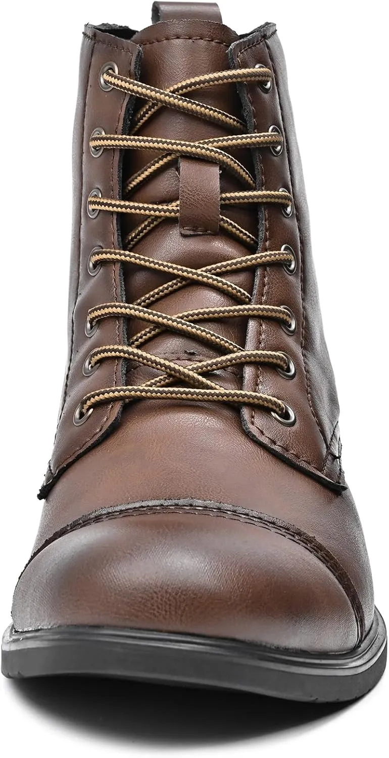 Chukka Boots Casual Fashion Oxford Dress Boots Leather Lace Up Desert Ankle Boots Classic For Men Lightweight Anti Slip