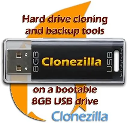 CloneZilla on 8GB USB Drive - System Backup and Cloning Solution