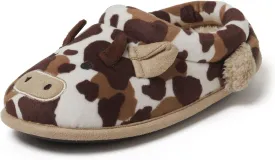 Dearfoams Toddler & Kids' Cute Shark, Cow, Unicorn, Dog, Dinosaur and Animal Critter Slippers