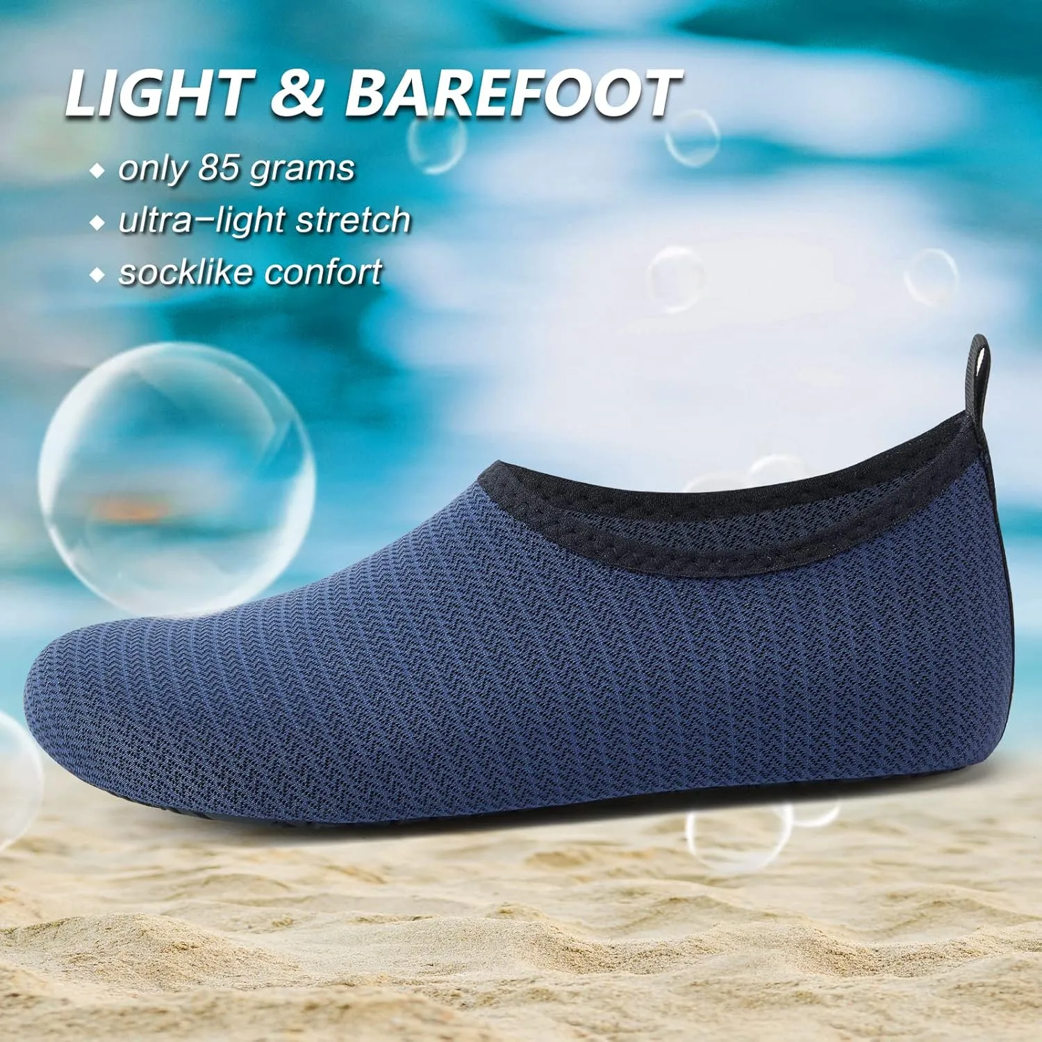Deevike Water Shoes for Women Men Barefoot Quick-Dry Aqua Socks Slip-on for Beach Swim Surf Yoga Exercise