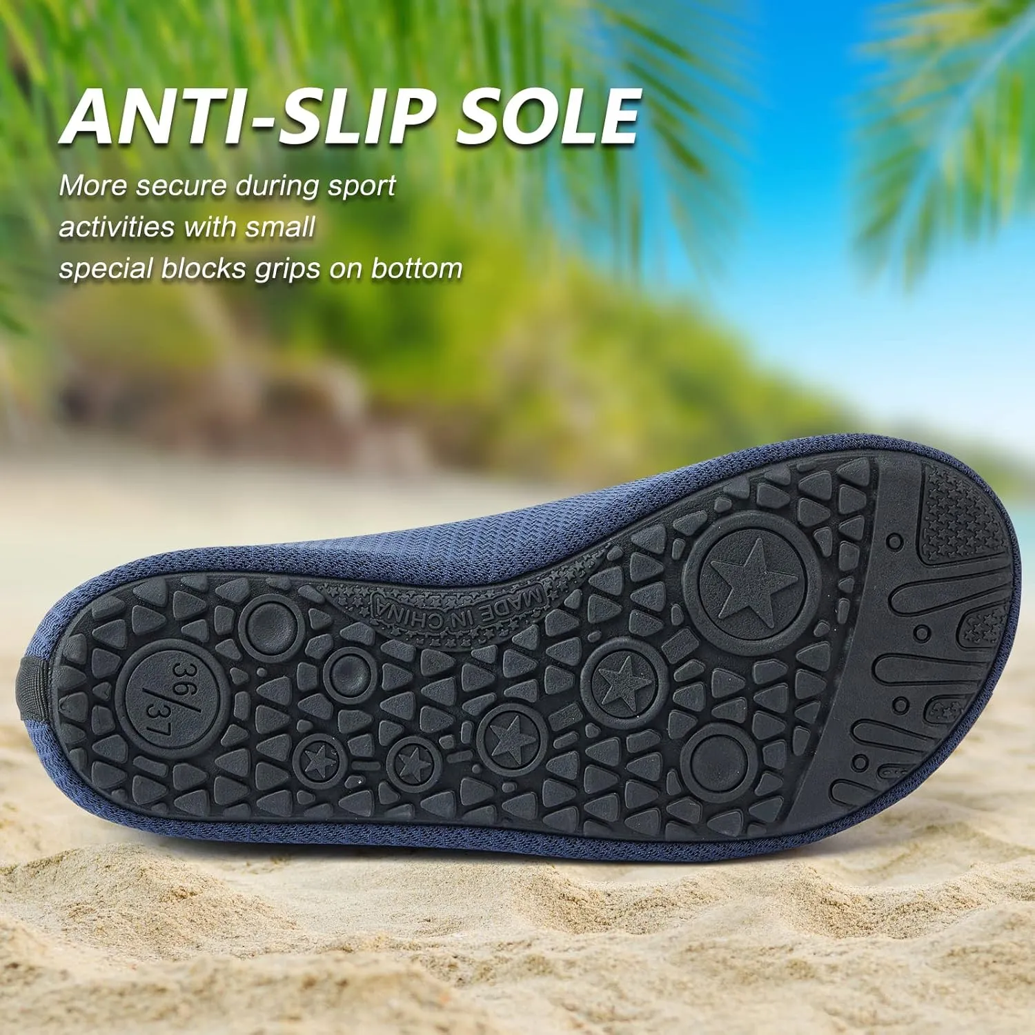 Deevike Water Shoes for Women Men Barefoot Quick-Dry Aqua Socks Slip-on for Beach Swim Surf Yoga Exercise