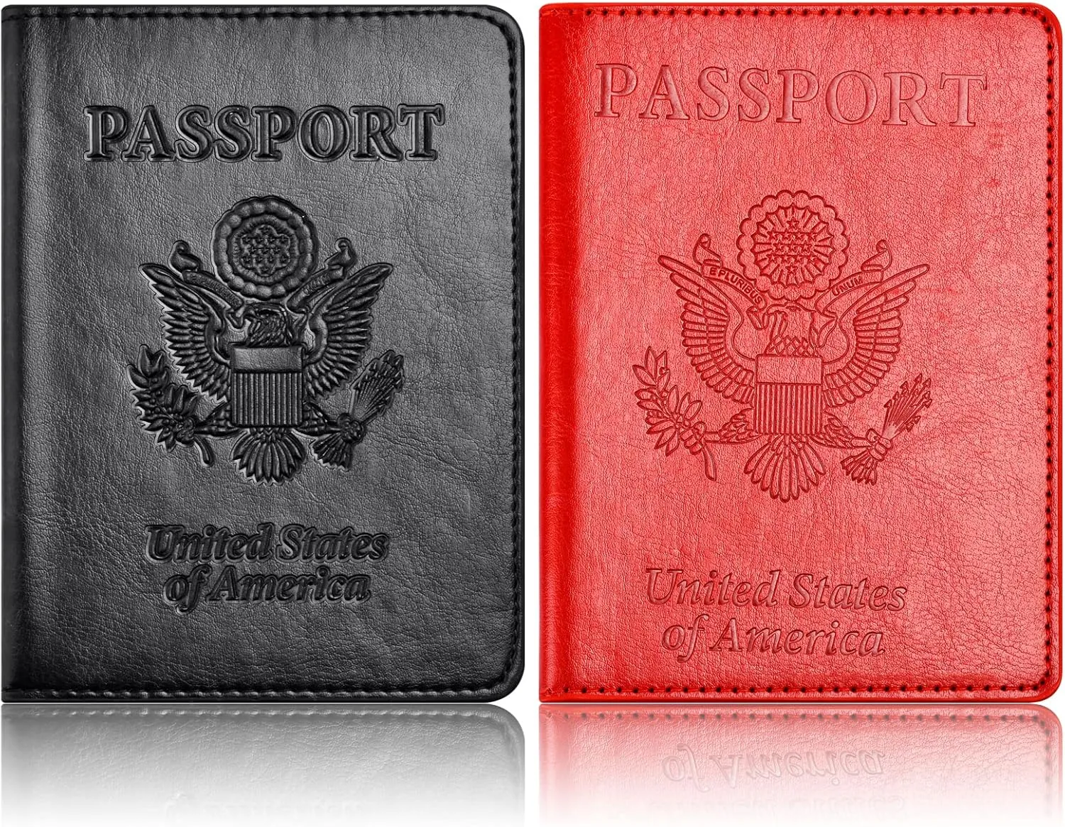 Eoehro 2Pack Passport Holder Wallet Cover Case, Travel Essentials for Women and Men
