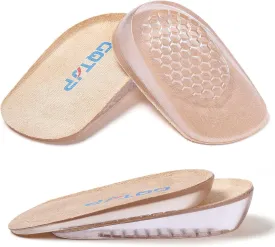 Heel Lift Inserts, Shock Absorption and Cushioning Height Increase Insoles for Achilles Tendonitis Relief, Heel Spurs, Heel Pain and Plantar Fasciitis
