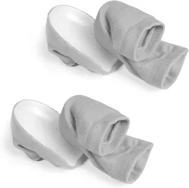 Height Increasing Insoles, Invisible Non-Slip Reusable Shoe Lifts Height Increase Socks, Height Max Insoles 3 inches Men (2Pairs) (3.5CM/1.37in) (Gray Gray)