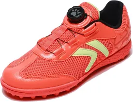 KELME Kids' Indoor Soccer Cleats, Breathable Mesh Turf Futsal Shoes, Turn-Lock, Boys Girls Football Baseball Softball Sneaker for Little/Big Kid