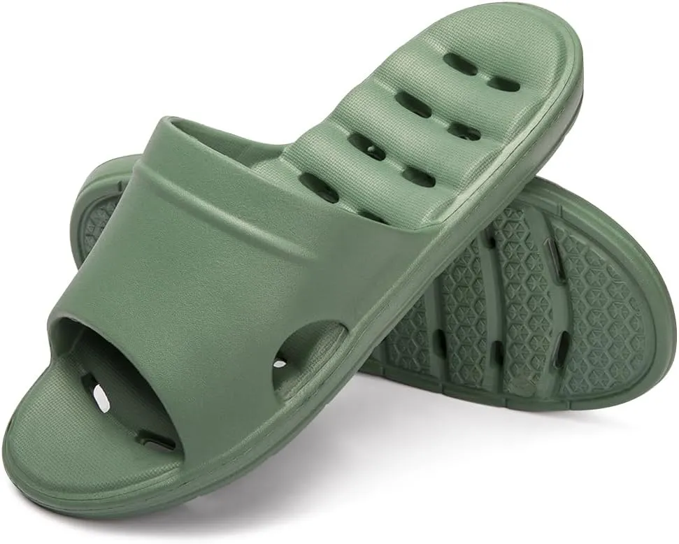 Luffymomo Womens Shower Sandals Slippers Non-Slip Bathroom Slippers with Drainage Holes