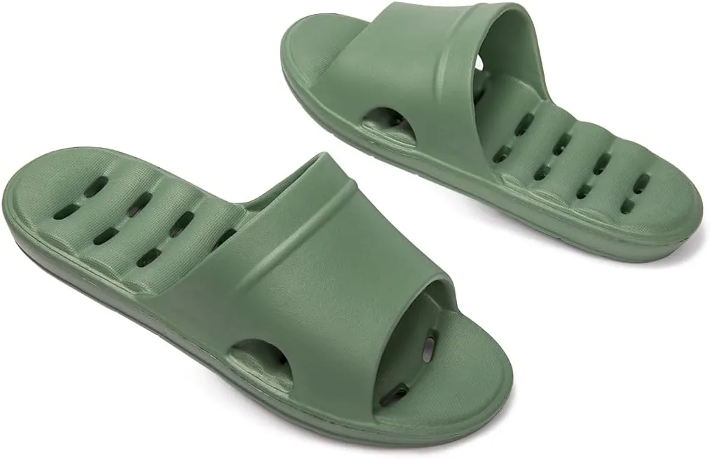 Luffymomo Womens Shower Sandals Slippers Non-Slip Bathroom Slippers with Drainage Holes