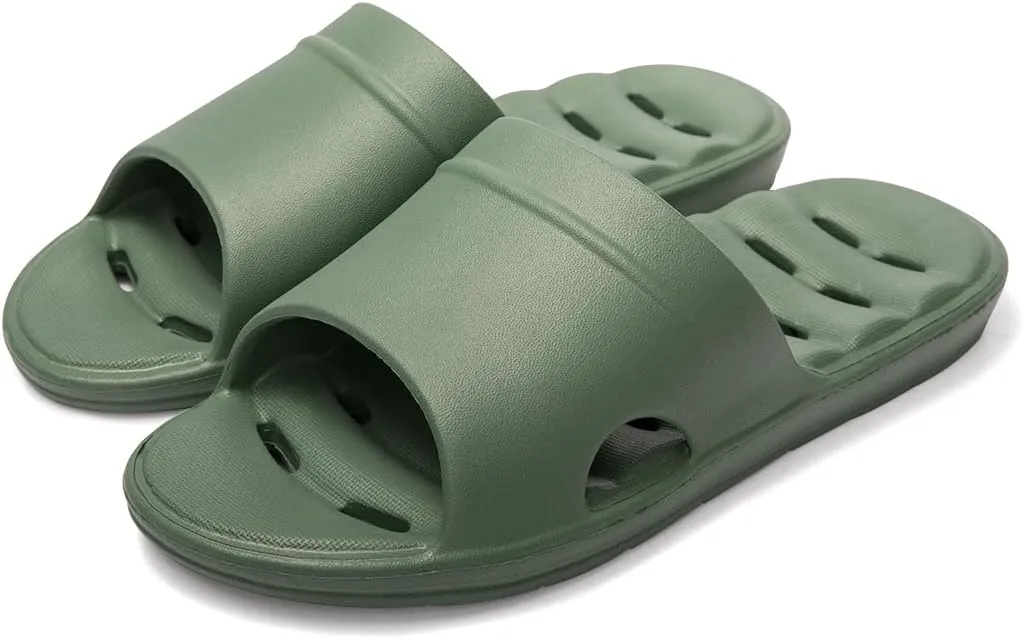 Luffymomo Womens Shower Sandals Slippers Non-Slip Bathroom Slippers with Drainage Holes