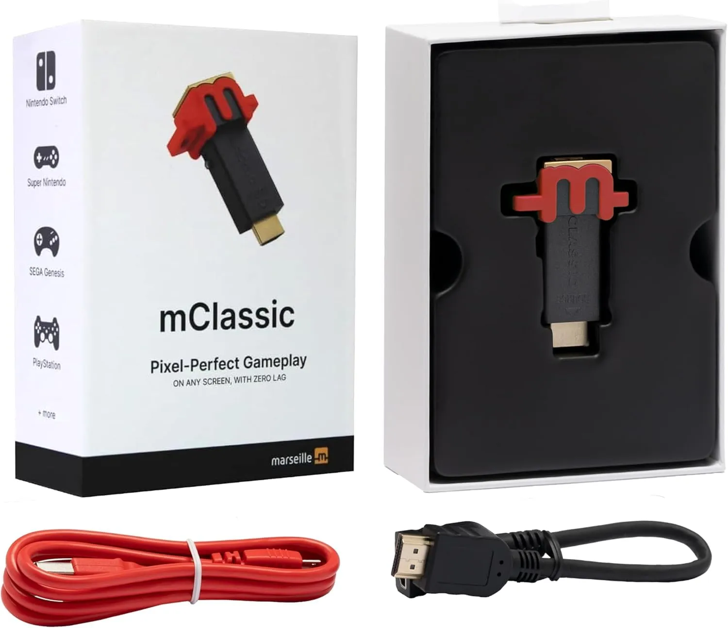 mClassic OG - Gaming Resolution Upscaler and Image Enhancer for Nintendo Switch, Retro Consoles Like Xbox, PlayStation, Gamecube, N64, Wii, SNES, and More - Supports 1440p/60hz