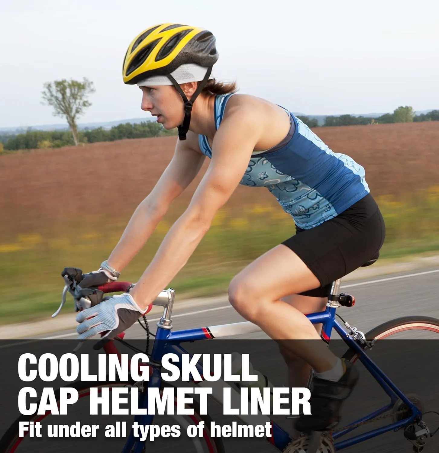 MELASA Cooling Skull Caps Helmet Liner, Lightweight Mesh Under Helmet Cycling Motorcycle Hard Hat Sweat Liner for Men Women