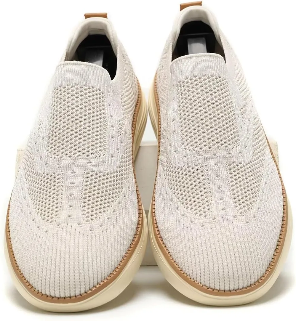 Mens Casual Business Oxfords Shoes Dress Walking Work Sneakers Lightweight Fashion Mesh Comfortable Soft Sole