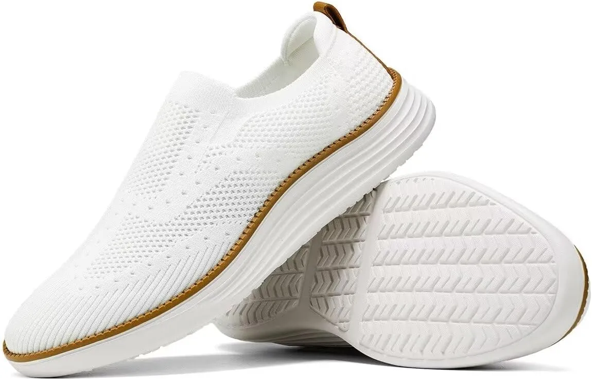 Mens Casual Business Oxfords Shoes Dress Walking Work Sneakers Lightweight Fashion Mesh Comfortable Soft Sole