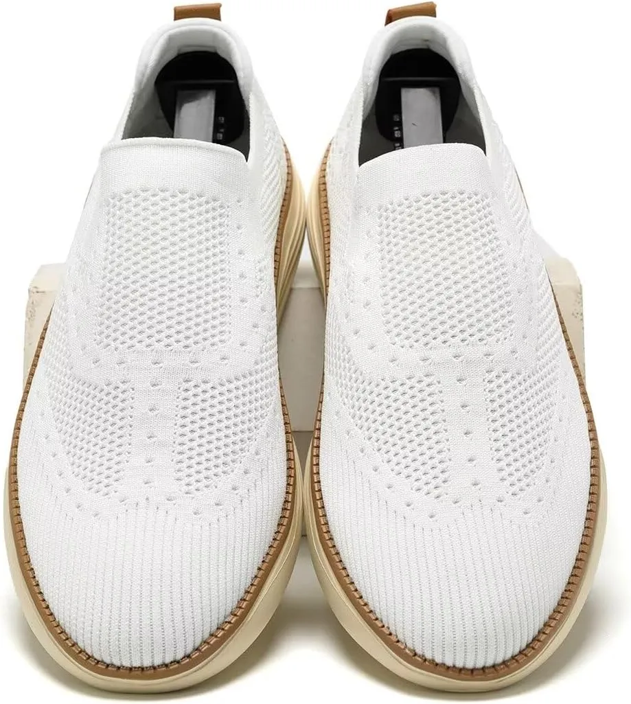 Mens Casual Business Oxfords Shoes Dress Walking Work Sneakers Lightweight Fashion Mesh Comfortable Soft Sole