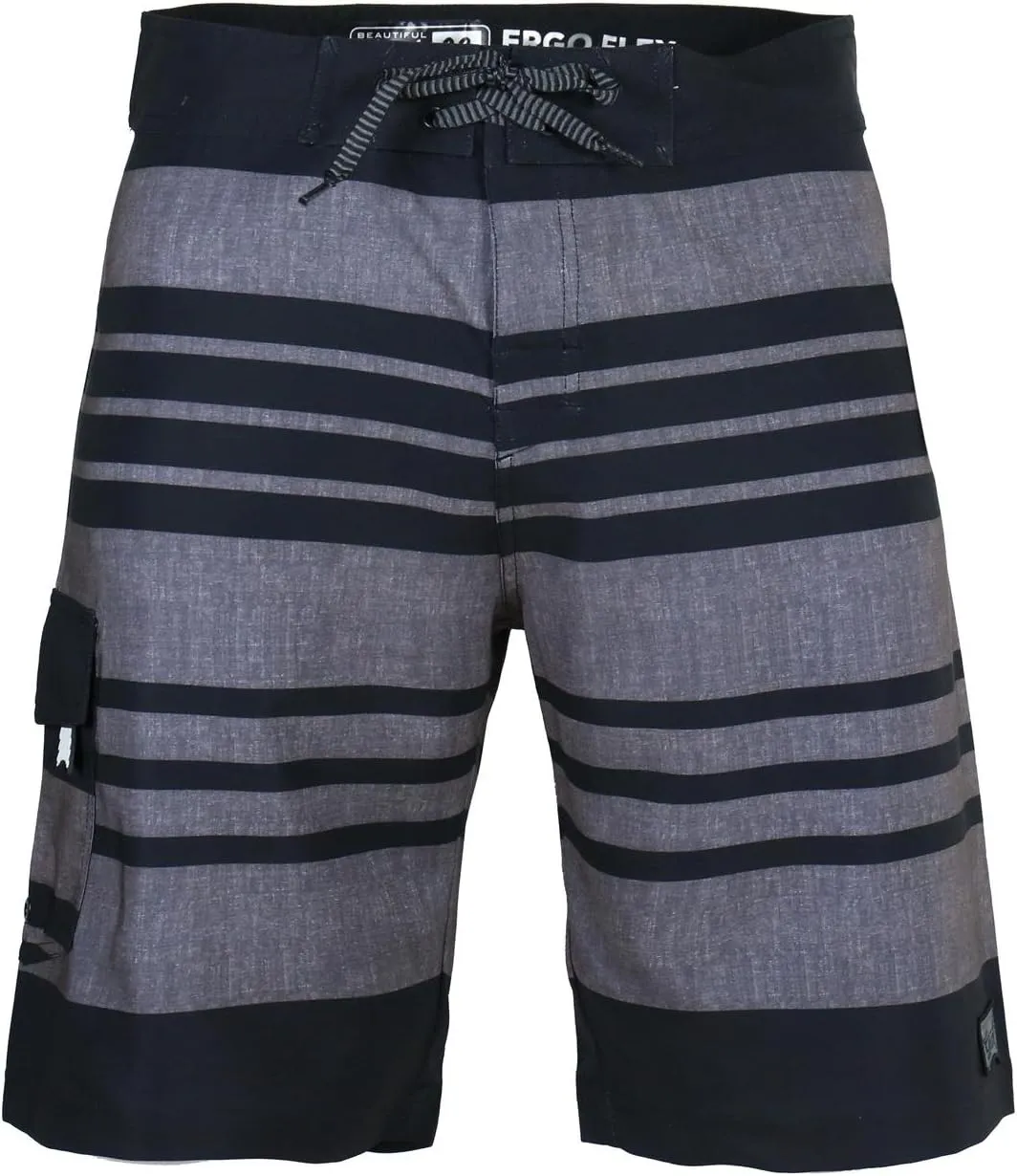Men's Swim Trunks 22?? Quick Dry Board Shorts with Key Keeper, No Mesh Lining - Perfect for Surfing & Swimming