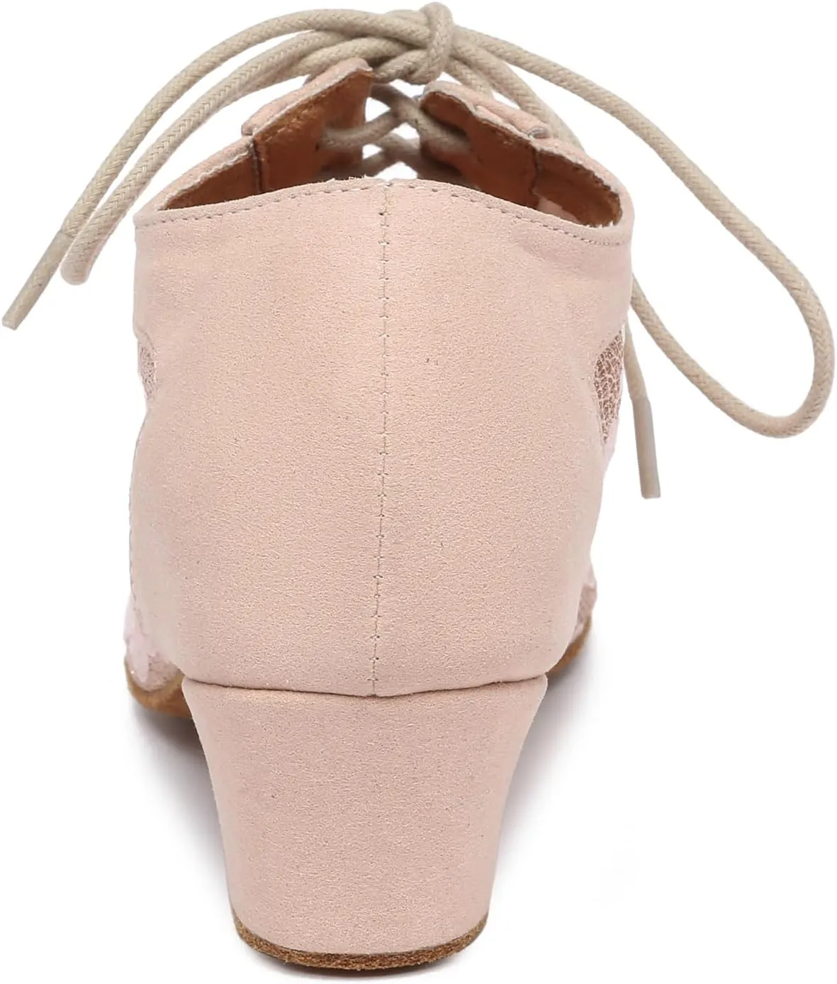 Minishion Womens Low Heel Dancing Shoes Mesh Comfortable Practice Dance Shoes L504