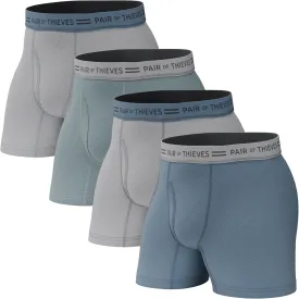 Pair of Thieves Soft Cotton Boxer Briefs for Men Pack (4 & 8 Pack) - Tagless Mens Underwear for All-Day Comfort and Support