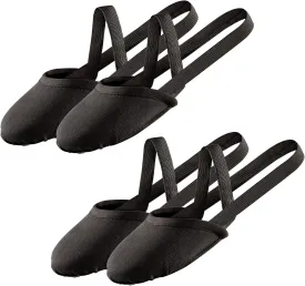SANGEESON Half Sole Dance Shoes - Stretchy Canvas Pirouette Shoes for Ballet, Lyrical, Modern, Jazz Dance, and Contemporary