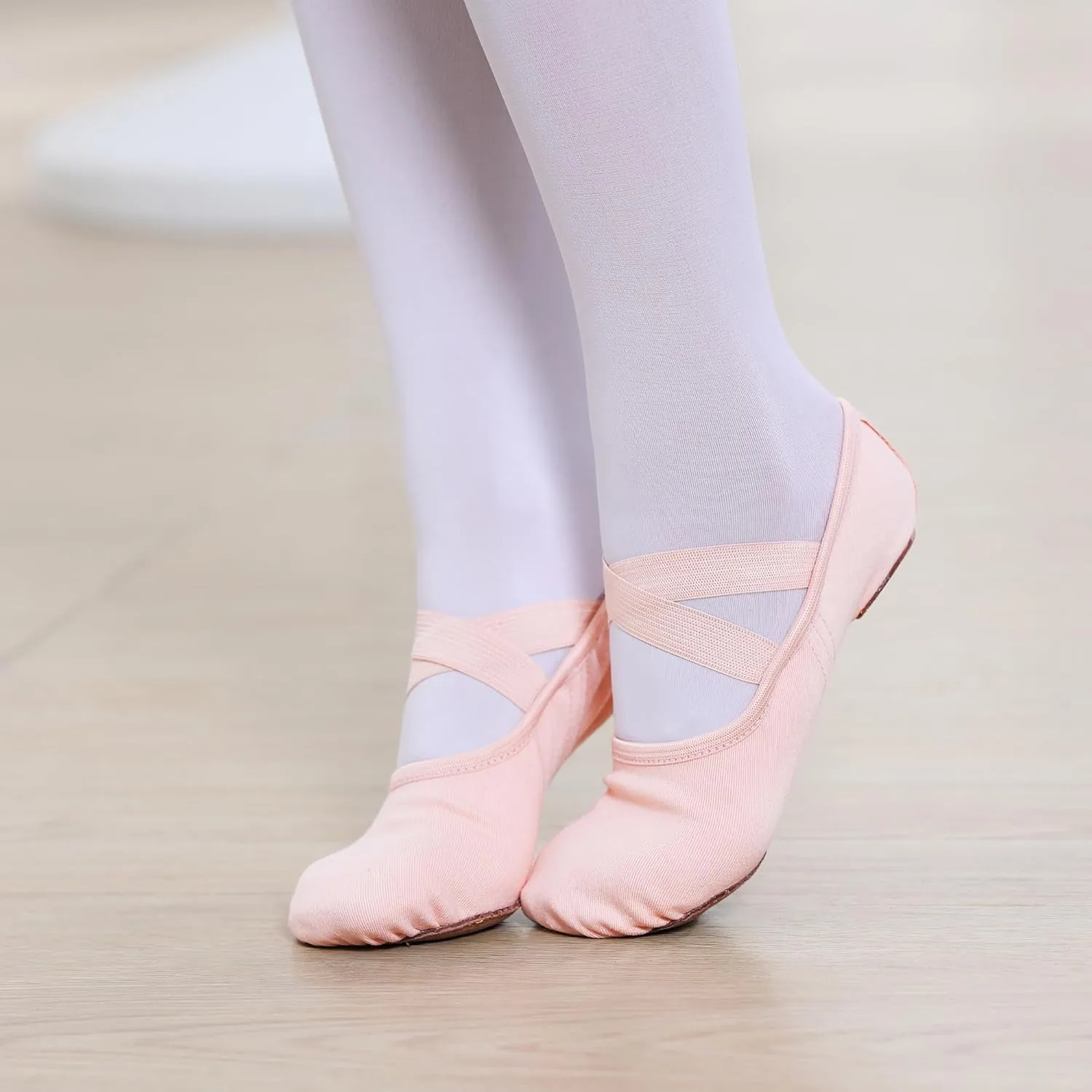 Stelle Ballet Shoes Toddler Slippers Highly Elastic Canvas Girls Ballerina Dance Shoes for Toddler/Little Kid/Big Kid/Women
