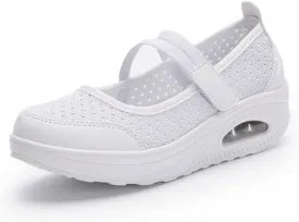 Touchmosees Women's Daily Walker Air Cushion Orthopedic Diabetic-Friendly Wedge Sneaker