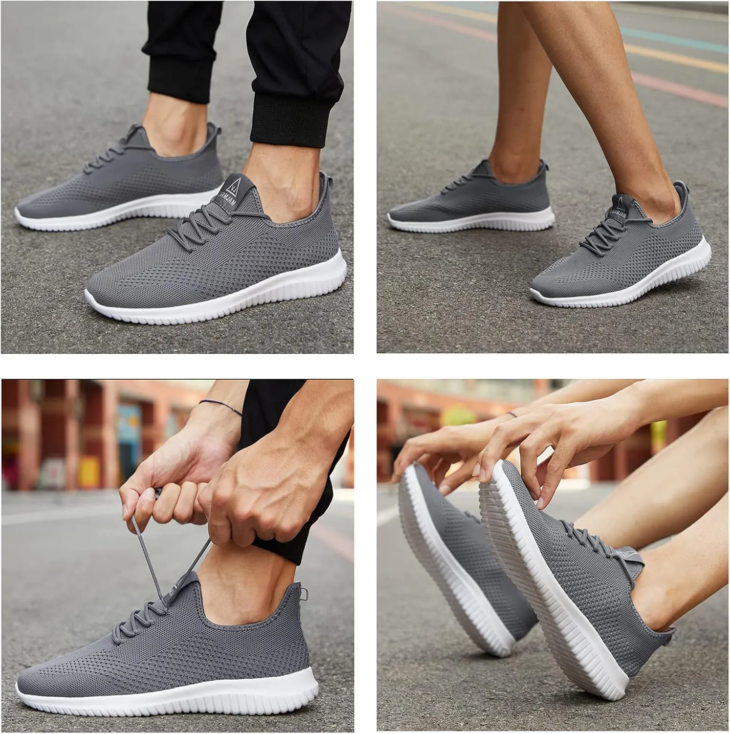 VAMJAM Men's Running Shoes Ultra Lightweight Breathable Walking Shoes Non Slip Athletic Fashion Sneakers Mesh Workout Casual Sports Shoes