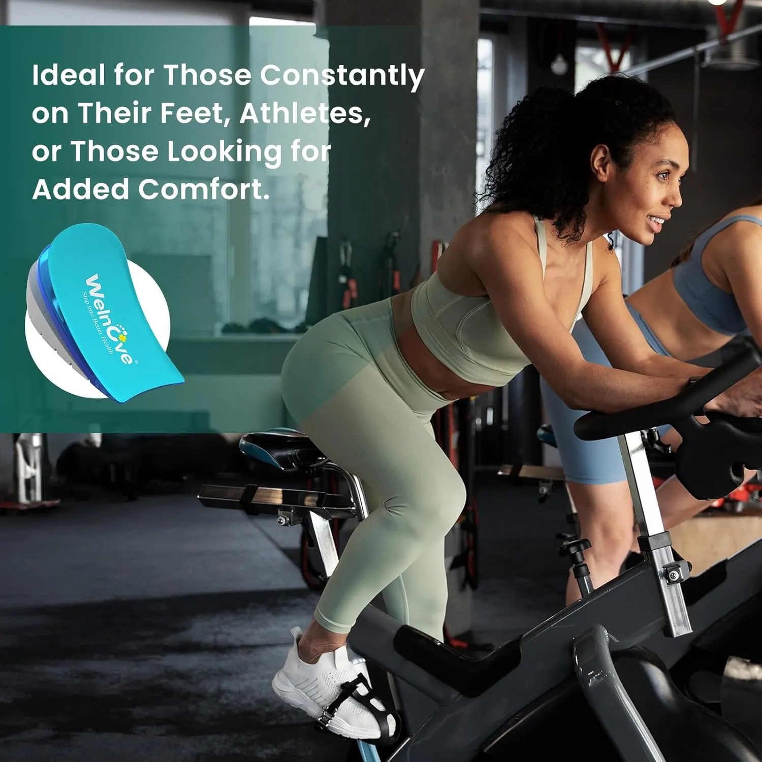 Welnove Shoe Inserts Gel Heel Cushion Cup for Achilles Tendonitis, Plantar Fasciitis, Heel Pain, Heel Spur, 0.6" 1" Heel Lift Support for Women 7-10 & Men 5-7(2 Pairs)