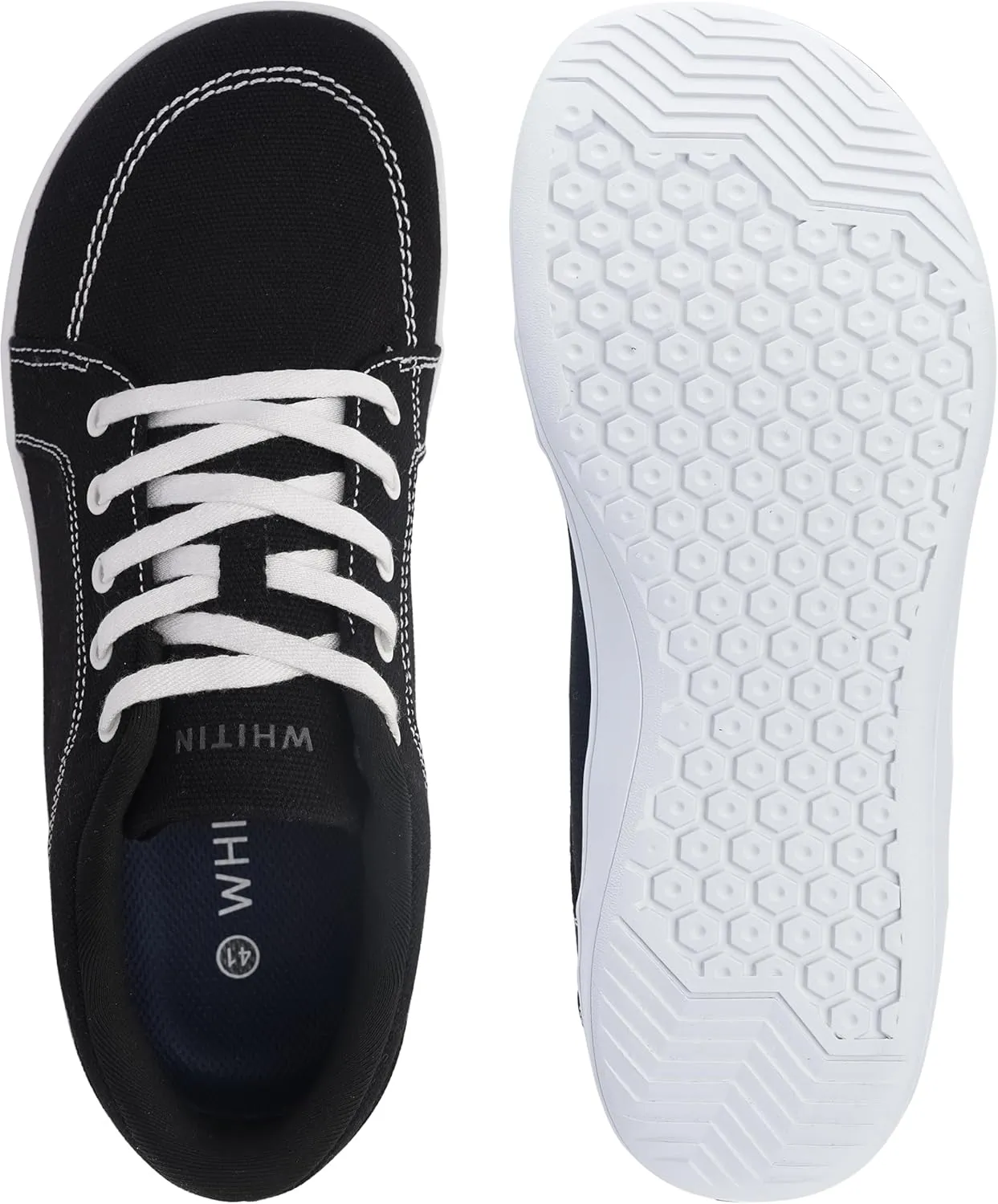 WHITIN Men's Wide Canvas Barefoot & Minimalist Shoes | Zero Drop Sole