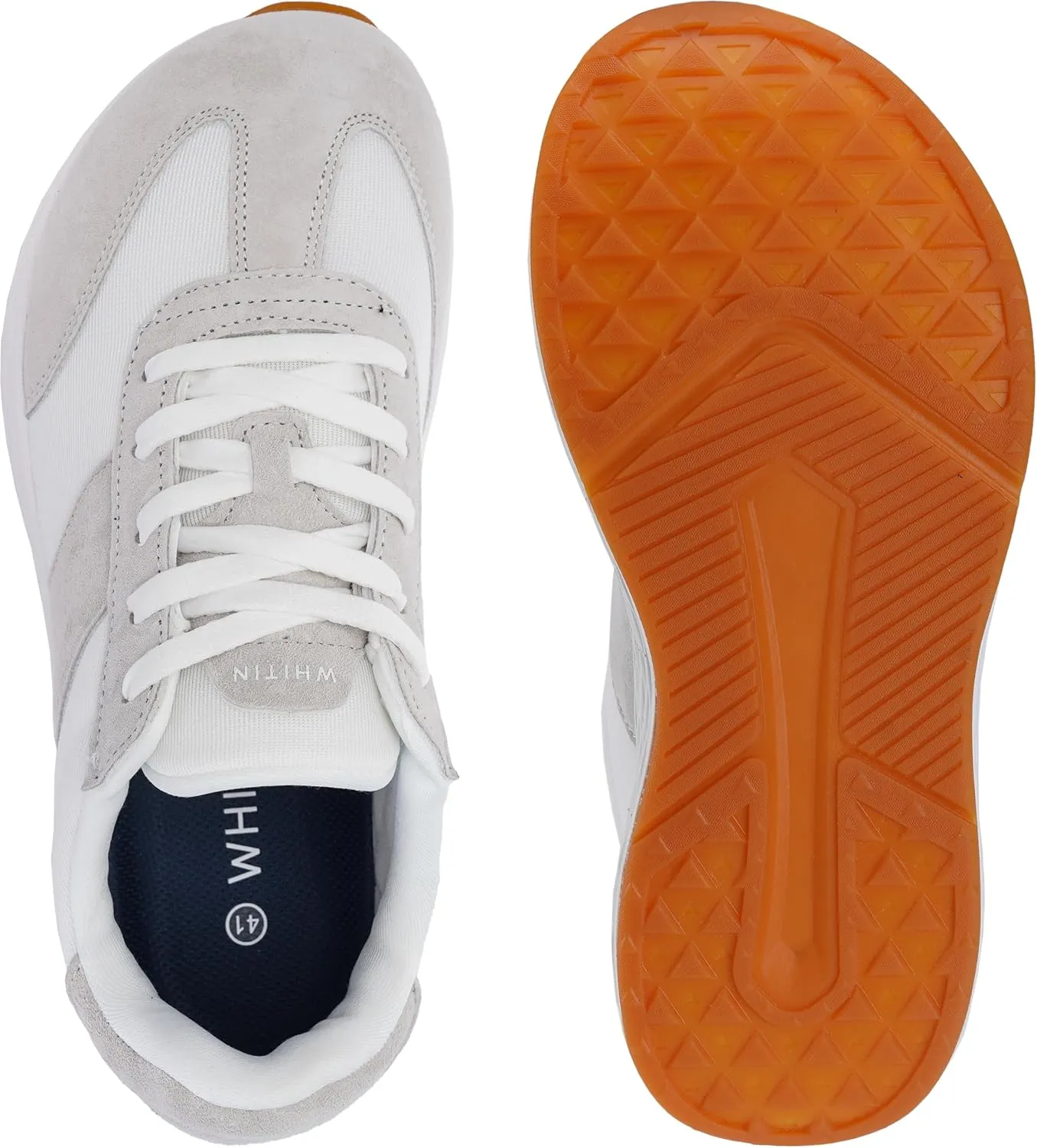 WHITIN Men's Zero Drop Running Shoes with Wide Toe Box | Retro-Inspired