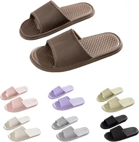Womens Summer Slippers,Shower Slippers Bathroom Non-Slip Sole Home Comfy Thick Men's women's Slippers